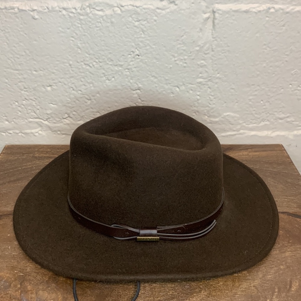 Woolrich Four Seasons Felt Packable Brown Western Cowboy Wool Hat Sz M